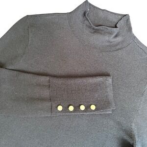 Abercrombie & Fitch 100% Merino Wool Fine Knit Mock Neck Sweater Small Capsule